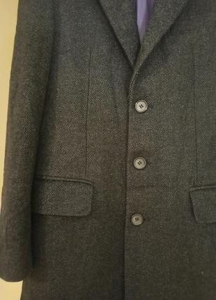 Пальто серое мужское marks &amp; spencer5 фото