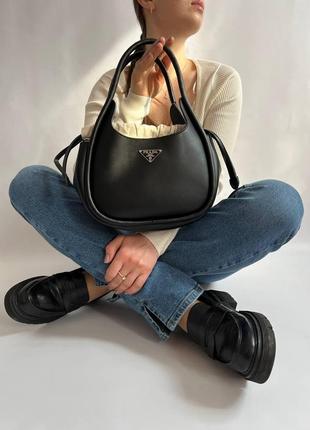 Женская сумка prada mini прада маленькая сумка на плечо красивая, легкая сумка из эко-кожи3 фото