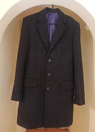 Пальто серое мужское marks &amp; spencer3 фото
