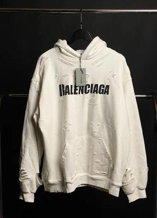 Худи balenciaga destroyed hoodie1 фото