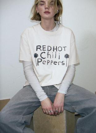 Оверсайз футболка rhcp red hot chili peppers h&m 1206628020