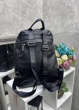 Черный - формат а4 - удобный и вместительный рюкзак для школы, института, путешествий (0465)6 фото