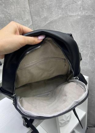 Темная пудра - стильный молодежный сумка-рюкзак на молнии с множеством карманов (0457)10 фото