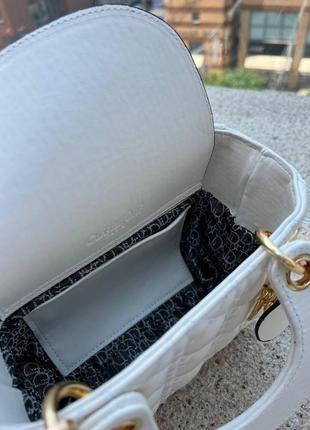 Женская сумка dior mini диор маленькая сумка шоппер на плечо красивая, легкая, стеганая сумка из экокожи4 фото