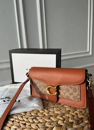 Женская сумка из эко-кожи coach коач молодежная, брендовая сумка-клатч маленькая через плечо