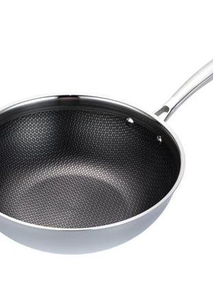 Сковорода wok антипригарна maestro — 300 мм pro (mr-1224-30)