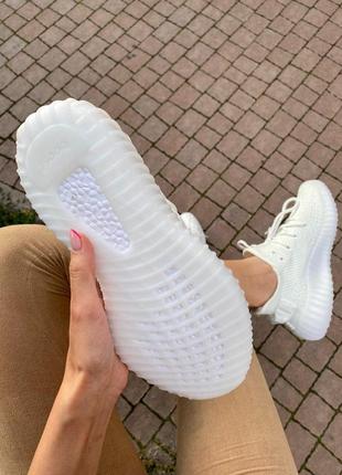 Adidas yeezy boost 350 white повністю білі кросівки адідас ізі (36-40)💜2 фото