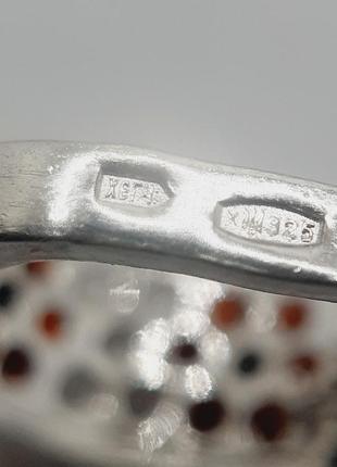 Серьги серебро 925° 2,47г. имитация гранат (22с330гр)5 фото