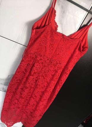 Красное кружевное платье new look4 фото