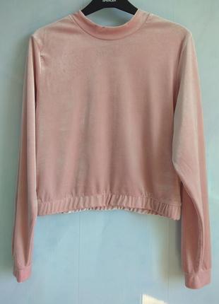 Брендовый бархатный худи нюдового цвета saints & mortals