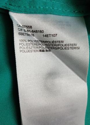 Ошатна шифонова блузка.зелена бірюза8 фото