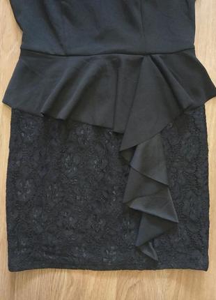 Платье черное с баско2 фото