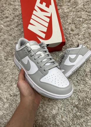 Кросівки nike dunk low grey fog grey/white dd1391-103