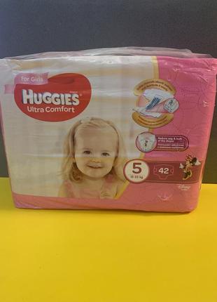 Підгузки huggies ultra comfort 5 для дівчаток, підгузки хагіс, підгузки 5-й розмір,памперси хаггіс 51 фото