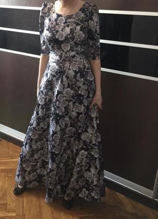 Платье торжественное в пол длинное 44 размер s4 фото