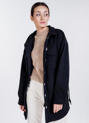 Женское пальто-рубашка демисезонное1 фото
