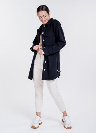 Женское пальто-рубашка демисезонное3 фото