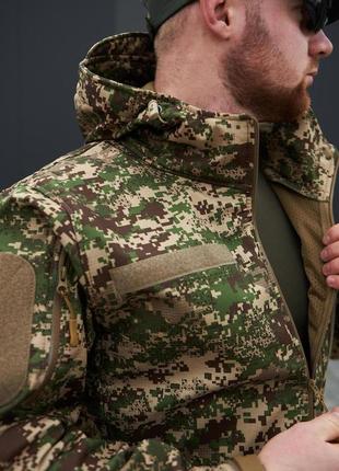 Куртка демісезонна soft shell хижак ak military6 фото