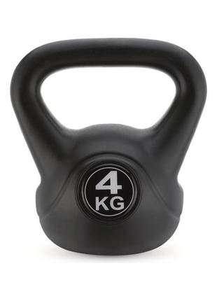 Гиря вінілова gymtek 4 кг black