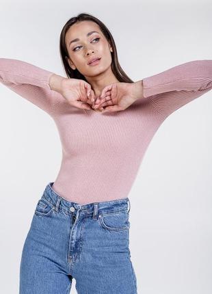 Пуловер вязаный женский облегающий3 фото