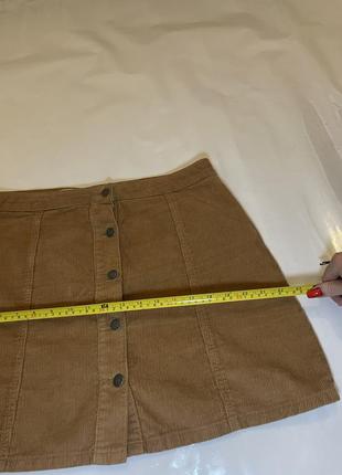 Вельветовая юбка трапеция,жіноча міні-спідниця6 фото