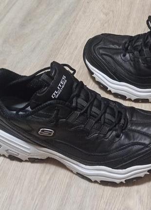 28,5-29см реальних шкіра skechers d'lites демисезонні кросівки черевики напівчеревики