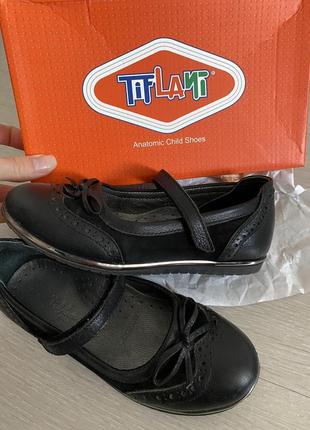 Туфельки туфли tiflani черные школьные 29 размер2 фото