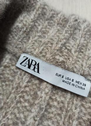 Zara шерстяные трикотажные шорты оверсайз с/м4 фото