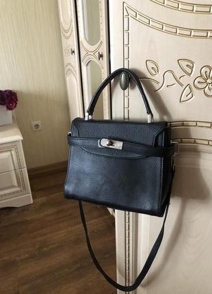 Кожаная милая сумка сумочка в стиле hermès kelly, натуральная кожа италия8 фото