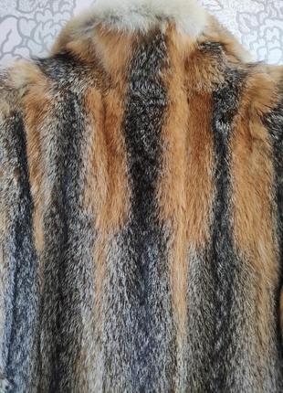 Шикарна шуба жилетка сіра канадська лисиця.7 фото