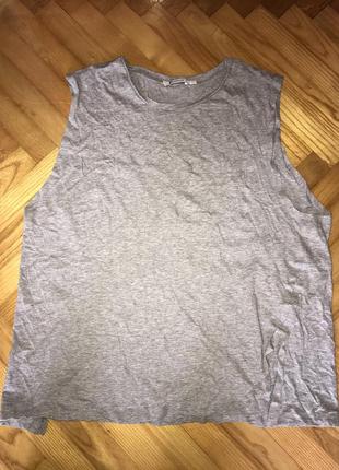 T by alexander wang-хлопковая майка оверсайз! р.-l