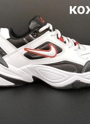 Модні кросівки nike m2k tekno white black / кожаные демисезонные кроссовки найк текно монарх белые10 фото