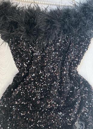 Платье в пол в пайетку вечернее випускное шикарное