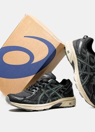 Кросівки asics gel venture 6 black tan (ogriginal box)