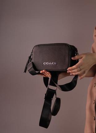 Жіноча сумка coach black, женская сумка, коуч чорного кольору