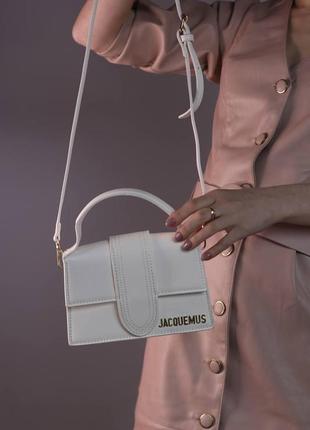 Женская сумка jacquemus white, женская сумка жакмюс белого цвета