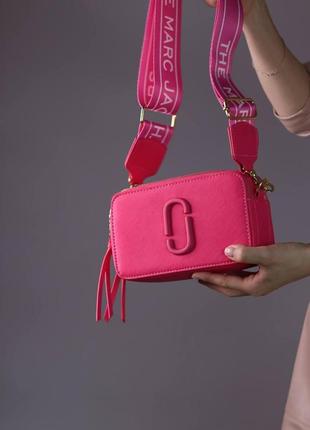 Жіноча сумка marc jacobs logo pink, жіноча сумка марк джейкобс рожевого кольору