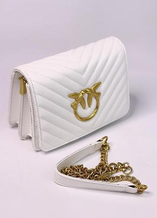 Женская сумка pinko love click classic quilt white, женская сумка, пинко белого цвета