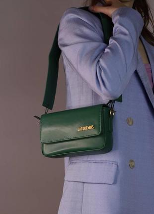 Жіноча сумка jacquemus green, женская сумка, жакмюс зеленого кольору