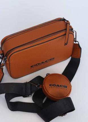 Жіноча сумка coach brown, женская сумка, коуч коричневого кольору4 фото