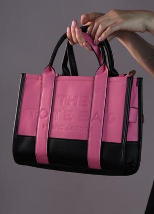 Жіноча сумка marc jacobs black/pink, жіноча сумка, марк джейкобс, колір - чорний/рожевий