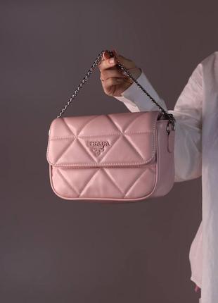 Женская сумка prada pink, женская сумка прада розового цвета3 фото