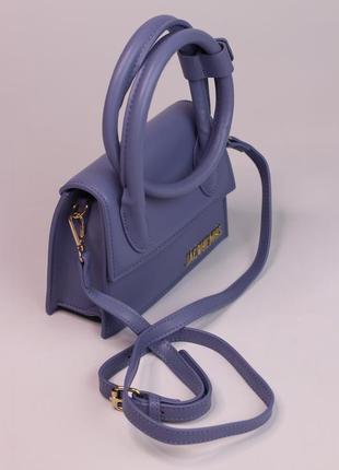 Жіноча сумка jacquemus le chiquito noeud blue, женская сумка, жакмюс синього кольору1 фото