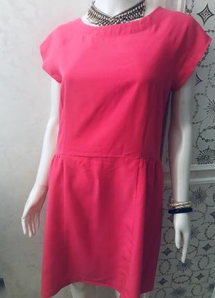 Ярко розовое платье mango9 фото