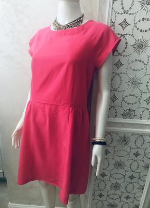 Ярко розовое платье mango8 фото