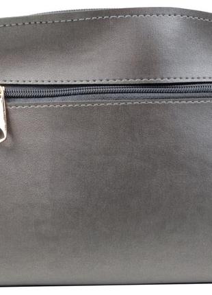 Женская сумка  из эко кожи ксения fashion серая6 фото