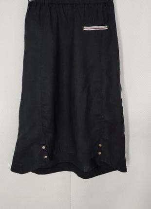 Классная летняя длинная юбка лен3 фото