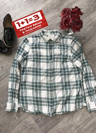 Хлопковая стильная рубашка в клетку 🖤 marks & spencer 🖤из лимитированной коллекции indigo