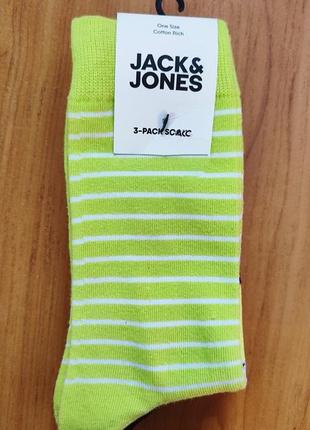 Набори демісезонних чоловічих шкарпеток підколінок jack & jones по 3шт