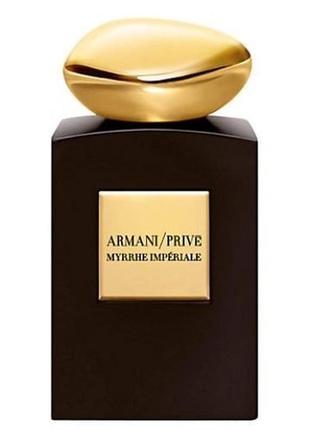 Жіночі парфуми EMPORIO armani sleeve T-SHIRT Z NADRUKOWANYM LOGO myrrhe imperiale tester (джорджіо армані прайв імперіал) 100 ml/мл тестер